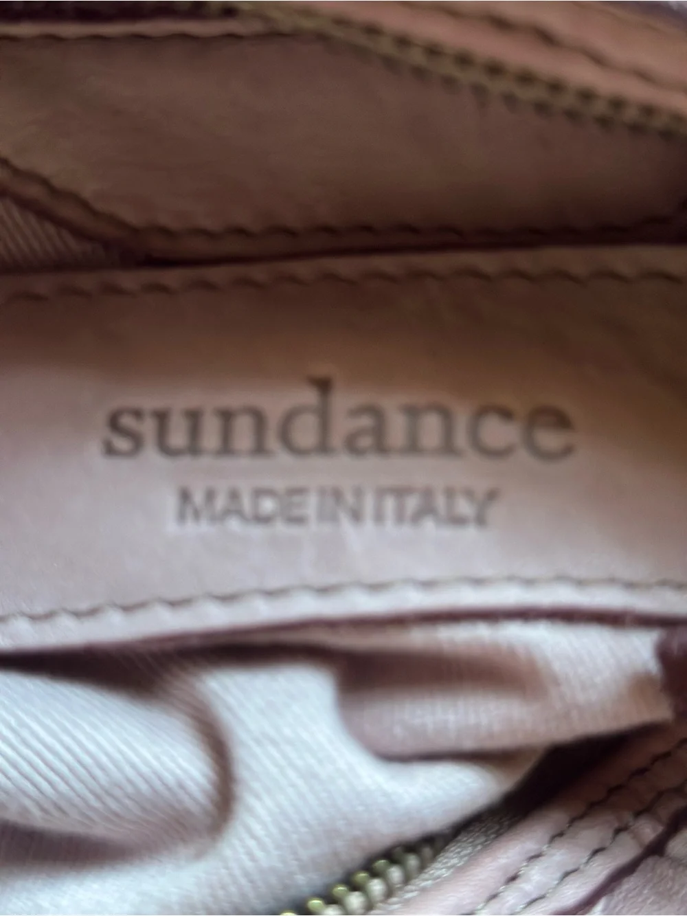Sundance Telluride leather Woven Hobo Bag in Blush pink
